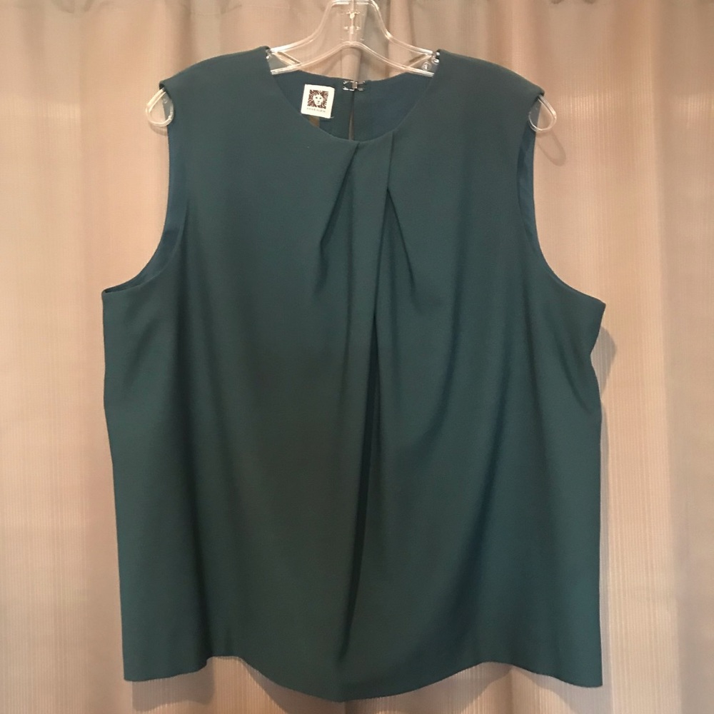 Sleeveless Dark Green Top